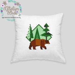 Coussin ours brun Coussin ours brun