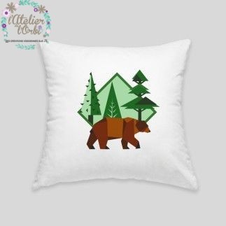Coussin ours brun Coussin ours brun